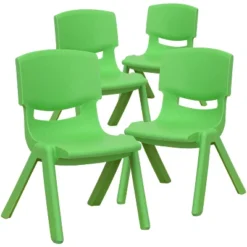 Flash Furniture 4 Pack Plastic Stackable School Chairs With 10.5" Seat Height -Children Household Series GUEST 29a08a31 6e94 4c7a a512 57fd68eebae0 1