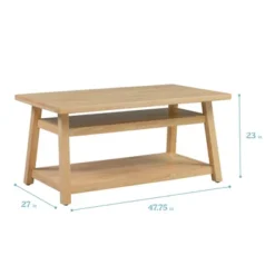 ECR4Kids Sit N' Stash Rectangular Table, Classroom Storage, Natural