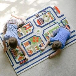 39"x59" Traffic Blue 3D Play Rug - IVI 25 39"x59" Traffic Blue 3D Play Rug - IVI -Children Household Series GUEST 2b40b469 6b63 4c5b a4a4 67316e7781a2