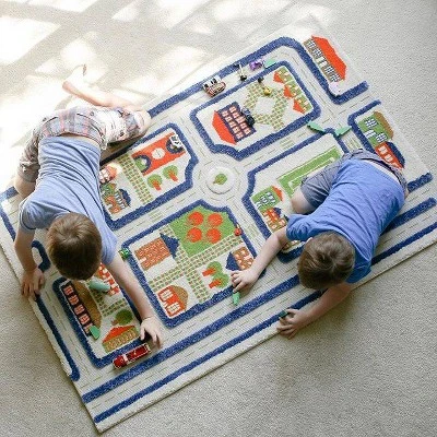 39"x59" Traffic Blue 3D Play Rug - IVI 13 39"x59" Traffic Blue 3D Play Rug - IVI - Image 13