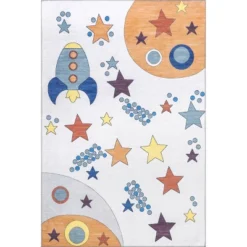 NuLOOM Leonie Outer Space Machine Washable Kids Area Rug -Children Household Series GUEST 2bf4b9a5 aca3 41aa 9625 62e0517ba788