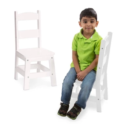 Melissa & Doug Wooden Chair Pair - White 1 Melissa & Doug Wooden Chair Pair - White