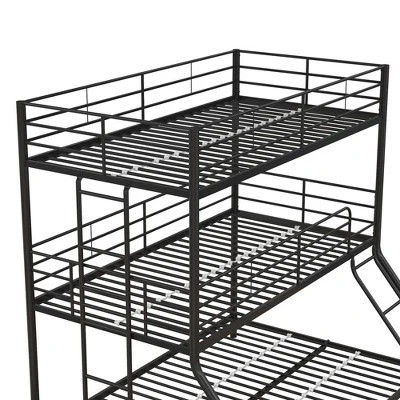 Twin/Twin/Full Zeke Triple Metal Bunk Bed - Room & Joy 4 Twin/Twin/Full Zeke Triple Metal Bunk Bed - Room & Joy - Image 4