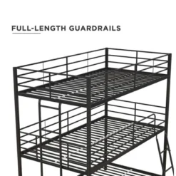 Triple Twin Zeke Metal Bunk Bed - Room & Joy -Children Household Series GUEST 2e6b57e7 9b81 4375 8bbe 832e4ab005e2