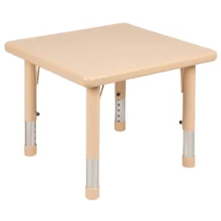 Emma And Oliver 24" Square Plastic Height Adjustable Activity Table -Children Household Series GUEST 2febda5d 9433 44f6 9bf0 611f1c987b67