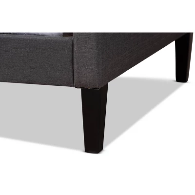 Twin Packer Fabric Upholstered Sofa Daybed Gray - Baxton Studio 4 Twin Packer Fabric Upholstered Sofa Daybed Gray - Baxton Studio - Image 4