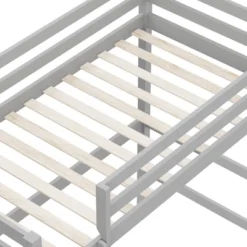 Kids' Twin Caspian Study Loft Gray - Hillsdale Furniture -Children Household Series GUEST 31011270 38a8 4f67 8201 8a23b642160b