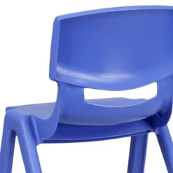 Flash Furniture 4 Pack Blue Plastic Stackable School Chair With 13.25'' Seat Height -Children Household Series GUEST 3134829f 41d1 4649 85d1 4f9a3a1e6e71