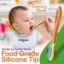 NutriChef Rainbow Dinnerware Set With Bibs For Kids -Children Household Series GUEST 31f6ef69 1376 4e11 8e0f c061c54df238