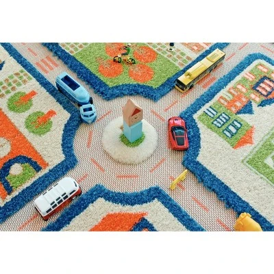 39"x59" Traffic Blue 3D Play Rug - IVI 5 39"x59" Traffic Blue 3D Play Rug - IVI - Image 5
