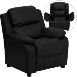 Emma And Oliver Deluxe Padded Contemporary Kids Recliner With Storage Arms 38 Emma And Oliver Deluxe Padded Contemporary Kids Recliner With Storage Arms -Children Household Series GUEST 342a9b05 0e3f 4f66 a9ee ea982a750f0e