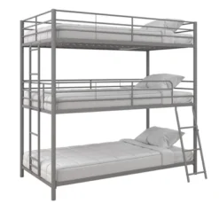 Triple Twin Zeke Metal Bunk Bed - Room & Joy -Children Household Series GUEST 3431d09e 0998 469d a1c6 ba048ef60aa3