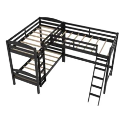 Twin Veronica Triple Wood Bunk Bed - Room & Joy -Children Household Series GUEST 34a5707f be9c 445b acfb 6f5cbdfb2ea2