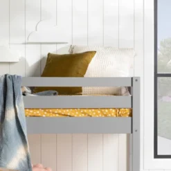 Twin Over Twin Wood Detachable Slat Bunk Bed - Saracina Home -Children Household Series GUEST 3513feba 783a 46c4 b316 c218c6a506ad