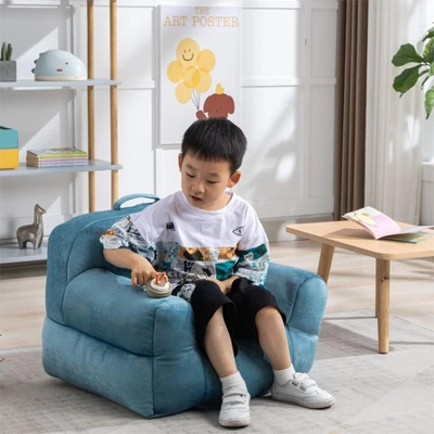 Arlo Kids Bean Bag Chairs,25.6" Velvet Fabric Memory Foam Small Bean Bag Chair For Kids -Maison Boucle 2 Arlo Kids Bean Bag Chairs,25.6" Velvet Fabric Memory Foam Small Bean Bag Chair For Kids -Maison Boucle - Image 2