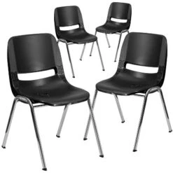 Flash Furniture 4 Pack HERCULES Series 440 Lb. Capacity Kid's Ergonomic Shell Stack Chair With 14" Seat Height -Children Household Series GUEST 3752129c 60e8 4fdc 8331 b528dfdbda52