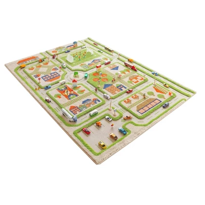52.5"x71" Traffic Green 3D Play Rug - IVI 2 52.5"x71" Traffic Green 3D Play Rug - IVI - Image 2