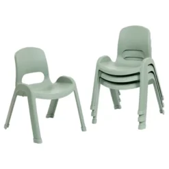 ECR4Kids SitRight Plastic Children’s Chair, Indoors And Outdoors, 11in Seat Height, 4-Pack -Children Household Series GUEST 381185ac 8d2c 4033 82f4 3f6a1f4e03b9