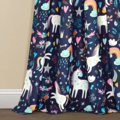 84"x52" Set Of 2 Unicorn Heart Window Curtain Panels - Lush Décor 8 84"x52" Set Of 2 Unicorn Heart Window Curtain Panels - Lush Décor -Children Household Series GUEST 382cb9a2 d17d 4946 a194 c5cfcec38629