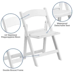 Emma And Oliver 11 Pack Kids White Resin Folding Chair With White Vinyl Padded Seat -Children Household Series GUEST 384202ec e41e 4dd2 867c be3a934fdb0a