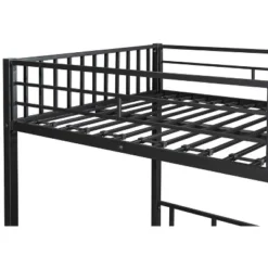 Twin Over Twin Metal Triple Bunk Bed With Ladder-ModernLuxe -Children Household Series GUEST 38b087df 9004 45c6 815e 3a1b39fd4d6d