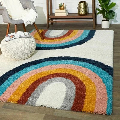 5'2"x7' Double Rainbow Shag - Balta Rugs 1 5'2"x7' Double Rainbow Shag - Balta Rugs