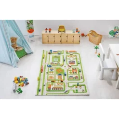 39"x59" Traffic Green 3D Play Rug - IVI -Children Household Series GUEST 3a6308ca 609f 4557 bdf1 d7135ffe86db