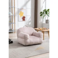 Kid's Velvet Upholstered Accent Chair, Memory Sponge Stuffed Bean Bag Chair-ModernLuxe -Children Household Series GUEST 3a69be24 b610 40a8 bed1 e20dfa07121b