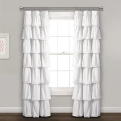 52"x84" Ruffle Window Curtain Panel - Lush Décor 9 52"x84" Ruffle Window Curtain Panel - Lush Décor -Children Household Series GUEST 3aa86175 d565 4c7b aab0 6ddad89b5b6a