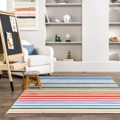 NuLOOM Effie Stripes Kids Machine Washable Area Rug -Children Household Series GUEST 3acb5b12 3b92 4663 a414 384b39afb091