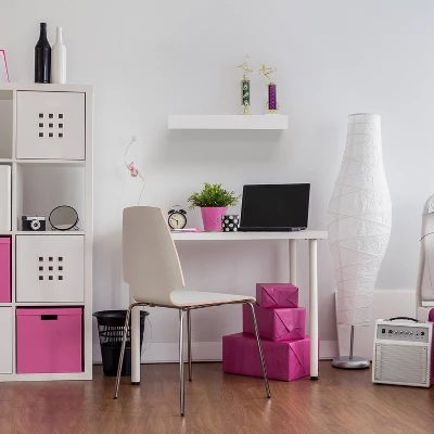 24" Floating Shelf With Lip For Kids' Room White - InPlace 1 24" Floating Shelf With Lip For Kids' Room White - InPlace