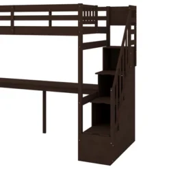 Twin Size Loft Bed With Storage Staircase And Built-in Desk-ModernLuxe -Children Household Series GUEST 3d84d3bd e94c 4f17 bf93 beb56a664f9c