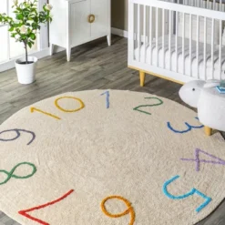 NuLOOM Arely Numbers Machine Washable Kids Area Rug -Children Household Series GUEST 3e559c36 ad39 4bd5 801d 4ebcea0efd8e
