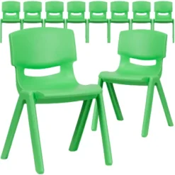 Flash Furniture 10 Pack Plastic Stackable School Chair With 13.25" Seat Height -Children Household Series GUEST 3e82805f c4ff 4273 8dee f256b62f3dbf