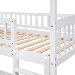 Twin Over Twin Bunk Bed, House Bed With Slide And Ladder-ModernLuxe -Children Household Series GUEST 3f4d264d 06f4 4b7b ba2c 65a10080d2c2