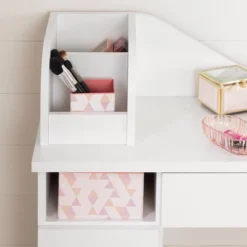 Tiara Makeup Desk Pure White - South Shore -Children Household Series GUEST 3fab1c26 c027 4493 ac44 d9a1d1dfb631