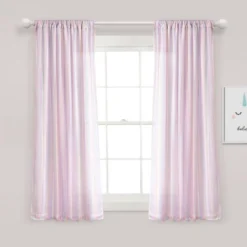 Kids' Rainbow Sheer Rod Pocket With Lining Single Window Curtain Panel Rainbow/White - Lush Décor -Children Household Series GUEST 4068f937 8c3e 4d80 b16e 0717ab4086a8