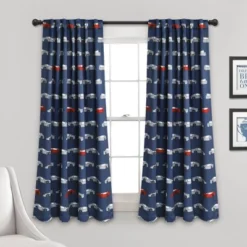 Kids' Race Cars Room Darkening Window Curtain Set Navy/Red - Lush Décor -Children Household Series GUEST 41c4f3b3 d735 4d60 b0e7 39d7e47fb752
