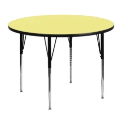 Flash Furniture 48'' Round Thermal Laminate Activity Table - Standard Height Adjustable Legs -Children Household Series GUEST 42a5c86f 9e17 4468 940d 07a851df89f9 1