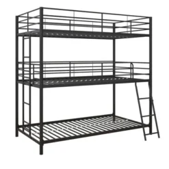 Triple Twin Zeke Metal Bunk Bed - Room & Joy -Children Household Series GUEST 42aa47f4 0633 46aa b107 a89b63fee981