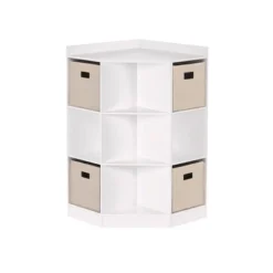 5pc Kids' Corner Cabinet Set With 4 Bins Set - RiverRidge Home -Children Household Series GUEST 42b3b6fd 2e44 414b 9492 ae0bd425ecaa