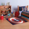 Marvel Captain America Shield 54"x78" Area Rug Blue