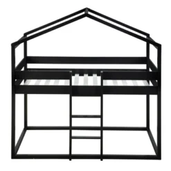 Wood Twin Over Twin Bunk Bed With Tent-ModernLuxe 14 Wood Twin Over Twin Bunk Bed With Tent-ModernLuxe -Children Household Series GUEST 4701d581 c159 4b79 adfd 5d9790fdaae0