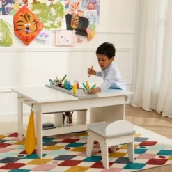 Fantasy Fields - Little Artist Monet Play Art Table Kids Furniture - White/Gray -Children Household Series GUEST 4789b143 07ca 4d13 b707 87cf940c4cfd
