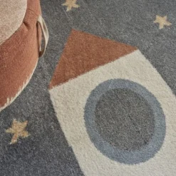 Nourison Kids Washable Space Rocketship Indoor Rug -Children Household Series GUEST 48134c32 a285 479b 9131 07ae73a653b6