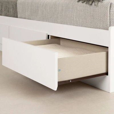 Munich Mates Bed With 3 Drawers Pure White - South Shore 1 Munich Mates Bed With 3 Drawers Pure White - South Shore