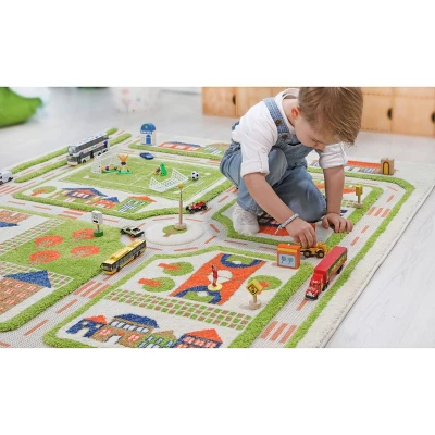 52.5"x71" Traffic Green 3D Play Rug - IVI 14 52.5"x71" Traffic Green 3D Play Rug - IVI - Image 14