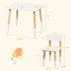 Costway Kids Wooden Table & 2 Chairs Set Children Activity Table Set 15 Costway Kids Wooden Table & 2 Chairs Set Children Activity Table Set -Children Household Series GUEST 4aeda5ea 3f8b 449b aedf 5bcb45f13cff