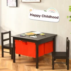 Costway 2-in-1 Kids Activity Table & 2 Chairs Set W/Storage Building Block Table -Children Household Series GUEST 4b4044eb 36db 4135 999e 2f996ce3e8bc