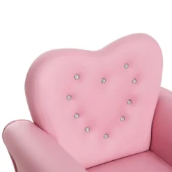 Qaba Kids Sofa Toddler Tufted Upholstered Sofa Chair Princess Couch Furniture With Diamond Decoration For Preschool Child, Pink -Children Household Series GUEST 4b9325ca 8488 4118 bb7c 6e295e8d8a0f